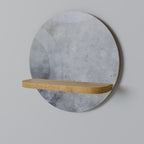 MUTED ARC Prateleira Redonda Decorativa em Efeito Carvalho