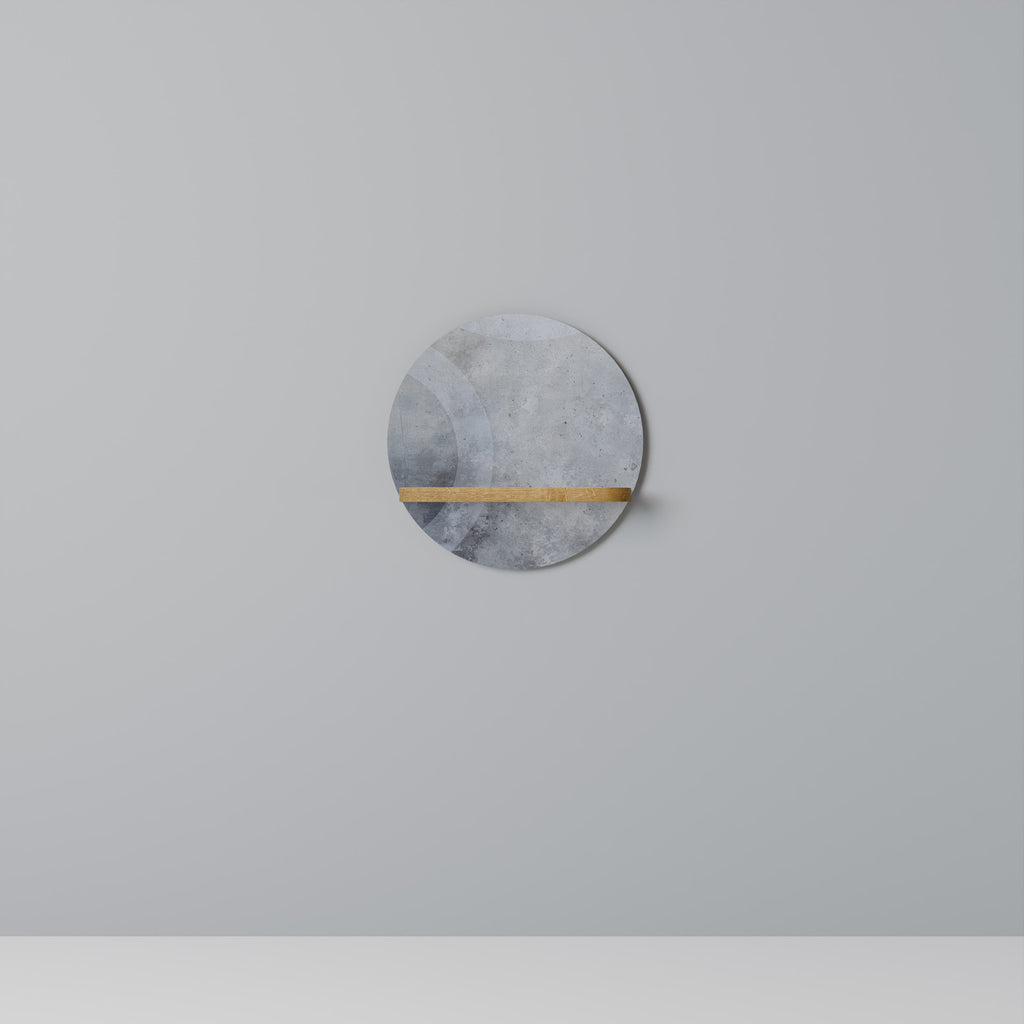 MUTED ARC Prateleira Redonda Decorativa em Efeito Carvalho