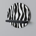 ZEBRA ECHOES Prateleira Redonda Decorativa em Acabamento Preto