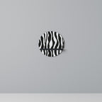 ZEBRA ECHOES Prateleira Redonda Decorativa em Acabamento Preto