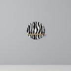ZEBRA ECHOES Round Art Shelf In Oak Effect