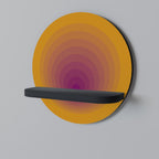 BLUSH GRADIENT Prateleira Redonda Decorativa em Acabamento Preto