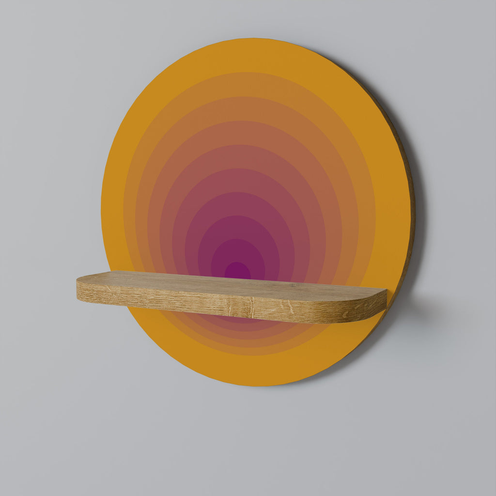 BLUSH GRADIENT Prateleira Redonda Decorativa em Efeito Carvalho