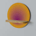 BLUSH GRADIENT Prateleira Redonda Decorativa em Efeito Carvalho