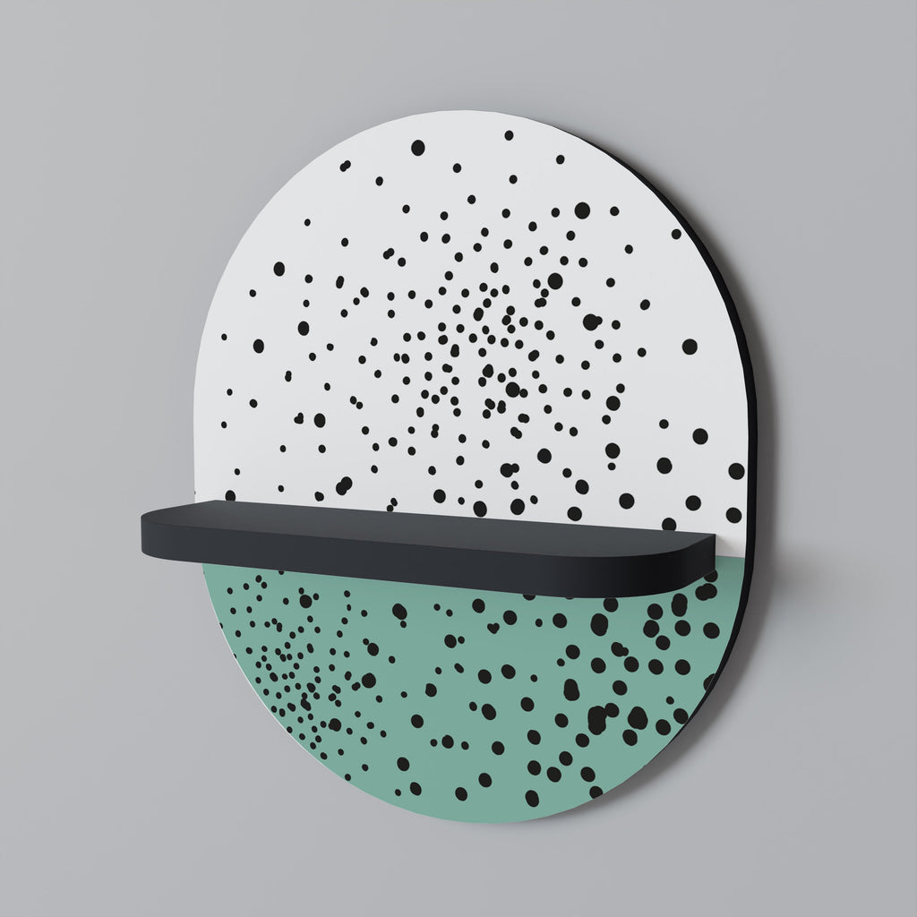 DOTTED DELIGHTS Prateleira Oval Decorativa em Acabamento Preto
