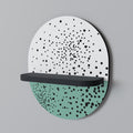 DOTTED DELIGHTS Prateleira Oval Decorativa em Acabamento Preto