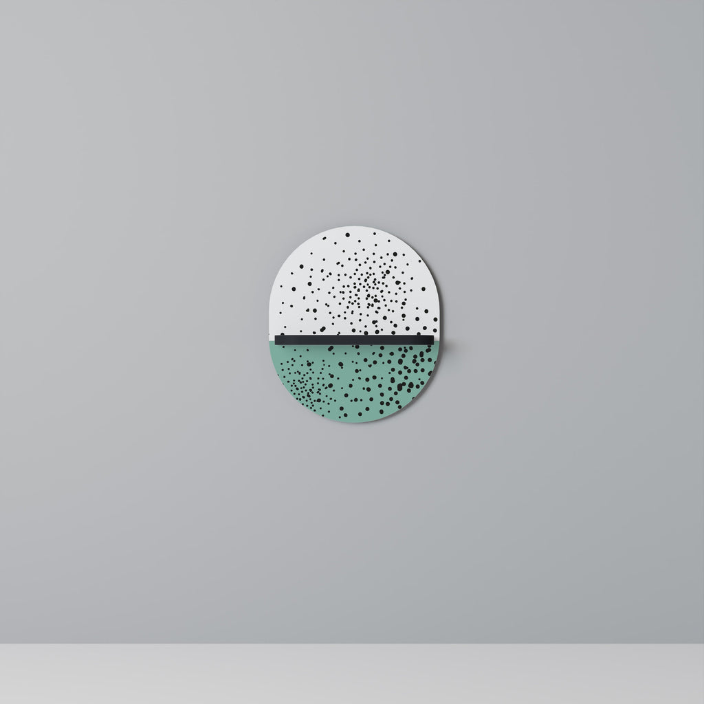 DOTTED DELIGHTS Prateleira Oval Decorativa em Acabamento Preto