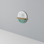 DOTTED DELIGHTS Prateleira Oval Decorativa em Efeito Carvalho