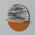 RADIANT ZEBRA Prateleira Oval Decorativa em Efeito Carvalho