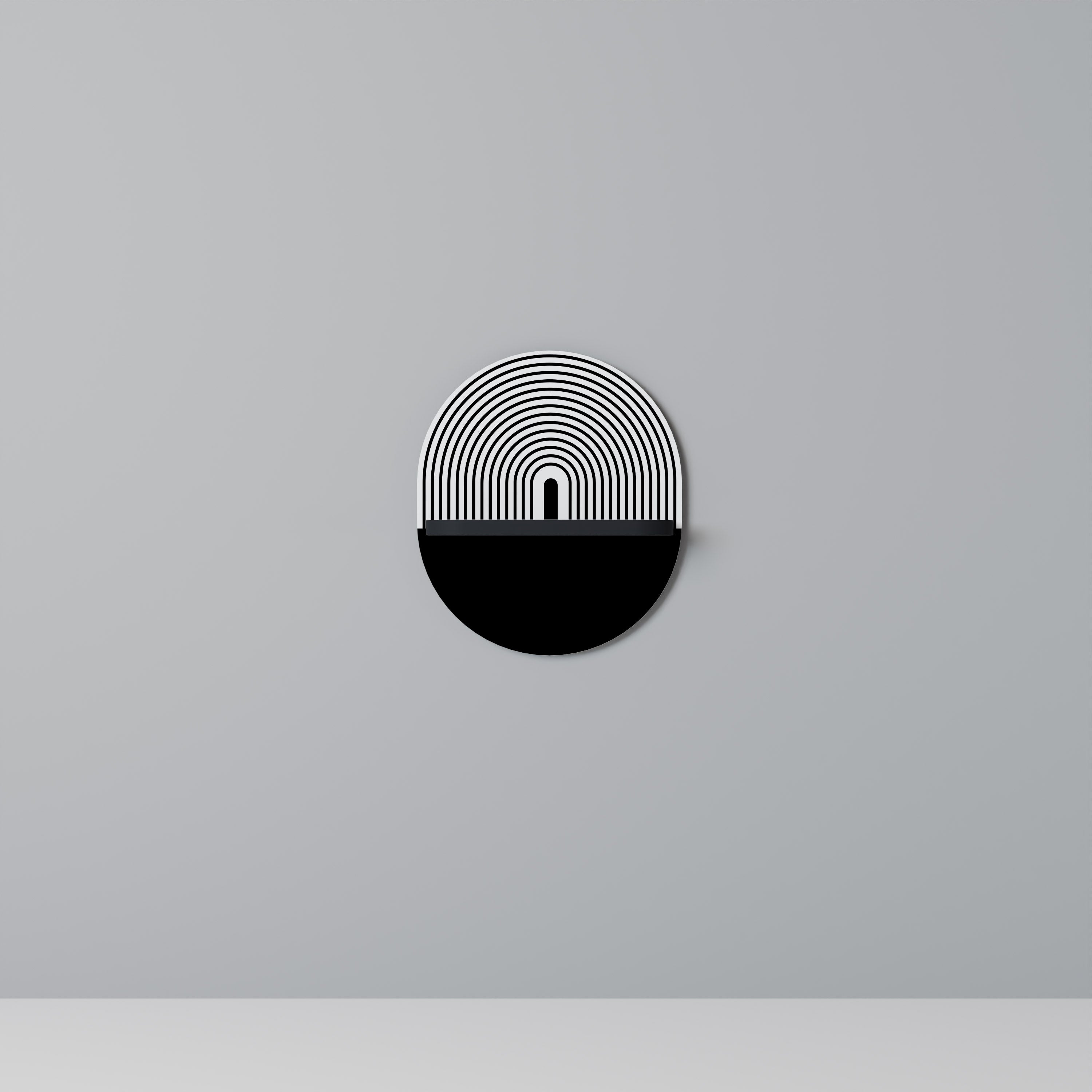 DUSK VIBRATION Prateleira Oval Decorativa em Acabamento Preto