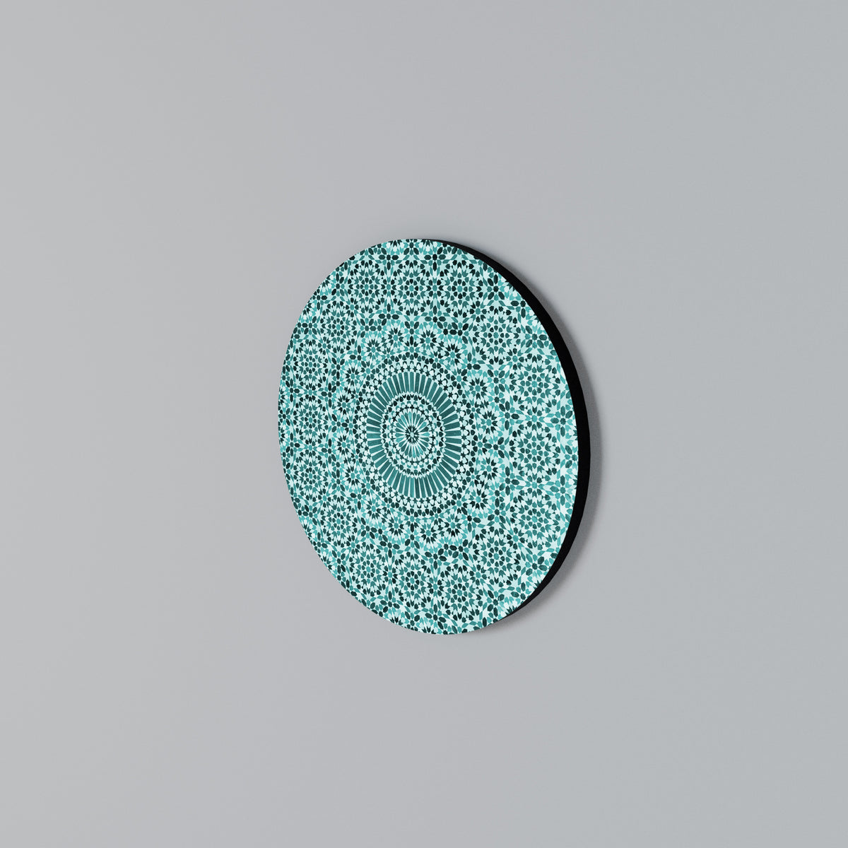 MOROCCAN TURQUOISE Arte de Parede Redonda