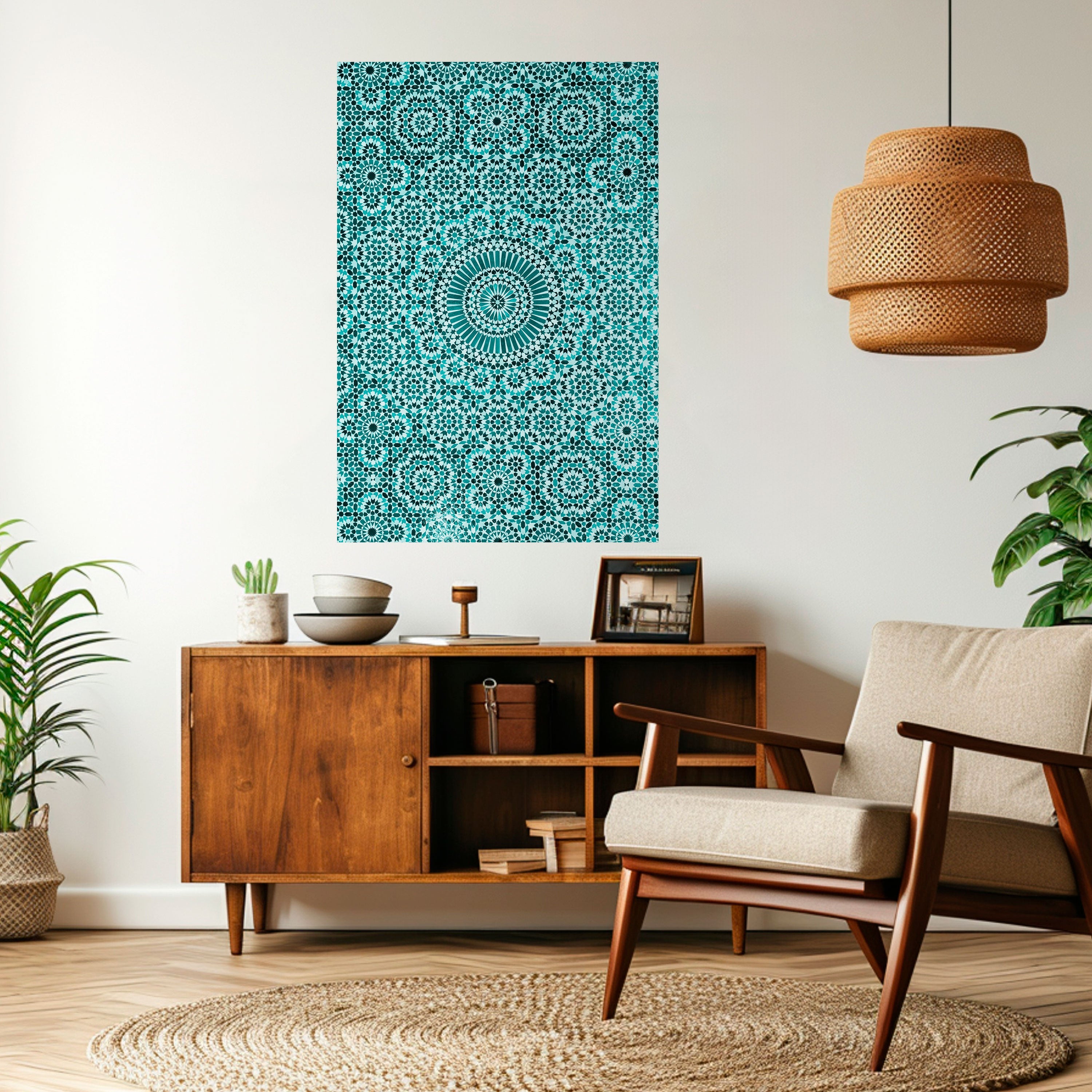 MOROCCAN TURQUOISE Peel and Stick Vertical Poster