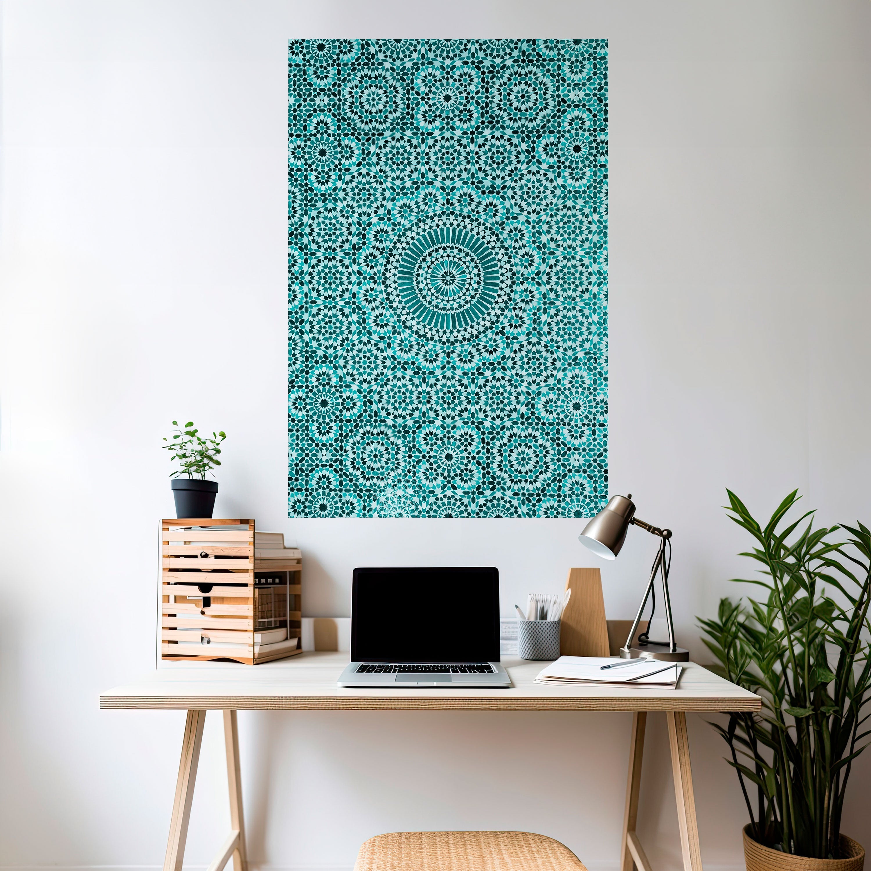 MOROCCAN TURQUOISE Peel and Stick Vertical Poster