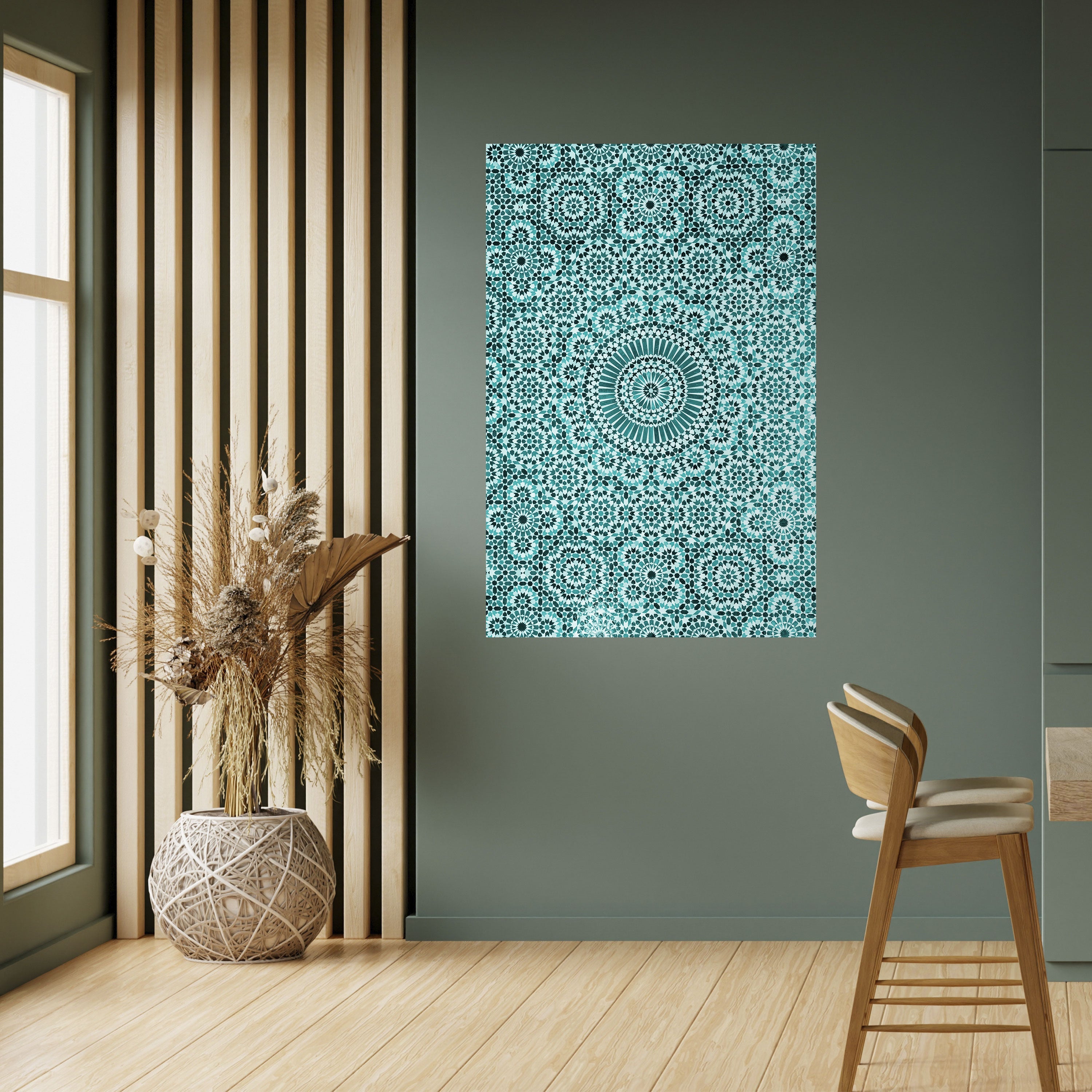 MOROCCAN TURQUOISE Peel and Stick Vertical Poster