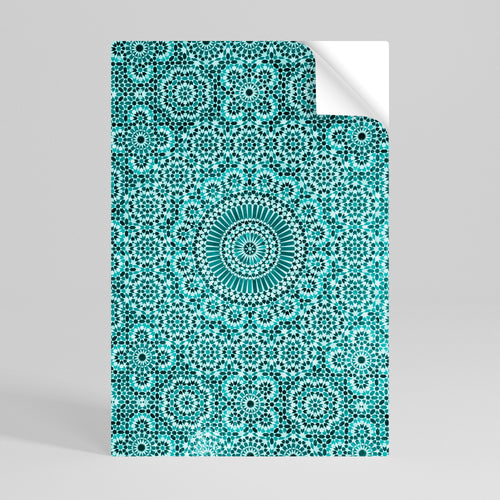 MOROCCAN TURQUOISE Póster Autocolante Vertical