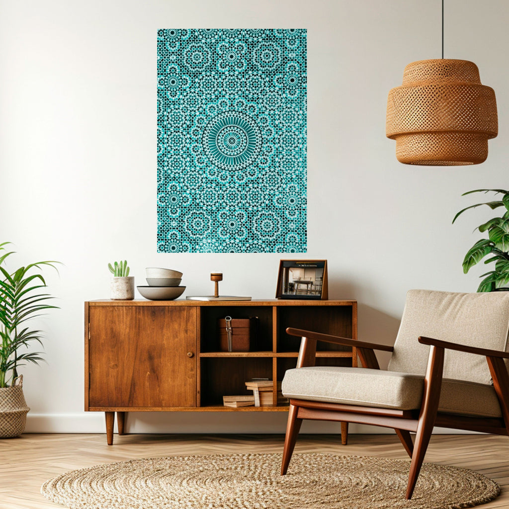 MOROCCAN TURQUOISE Peel and Stick Vertical Poster