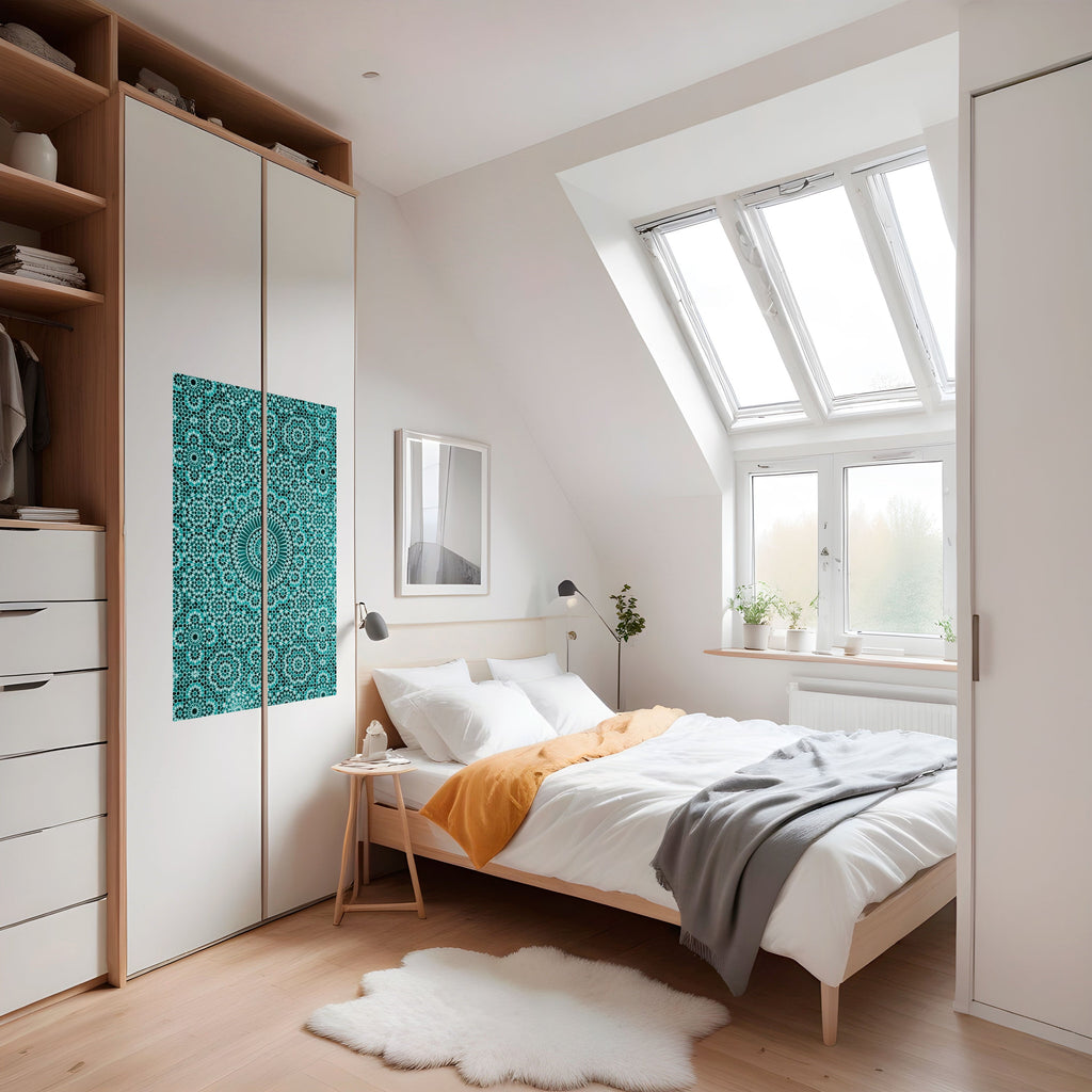 MOROCCAN TURQUOISE Peel and Stick Vertical Poster