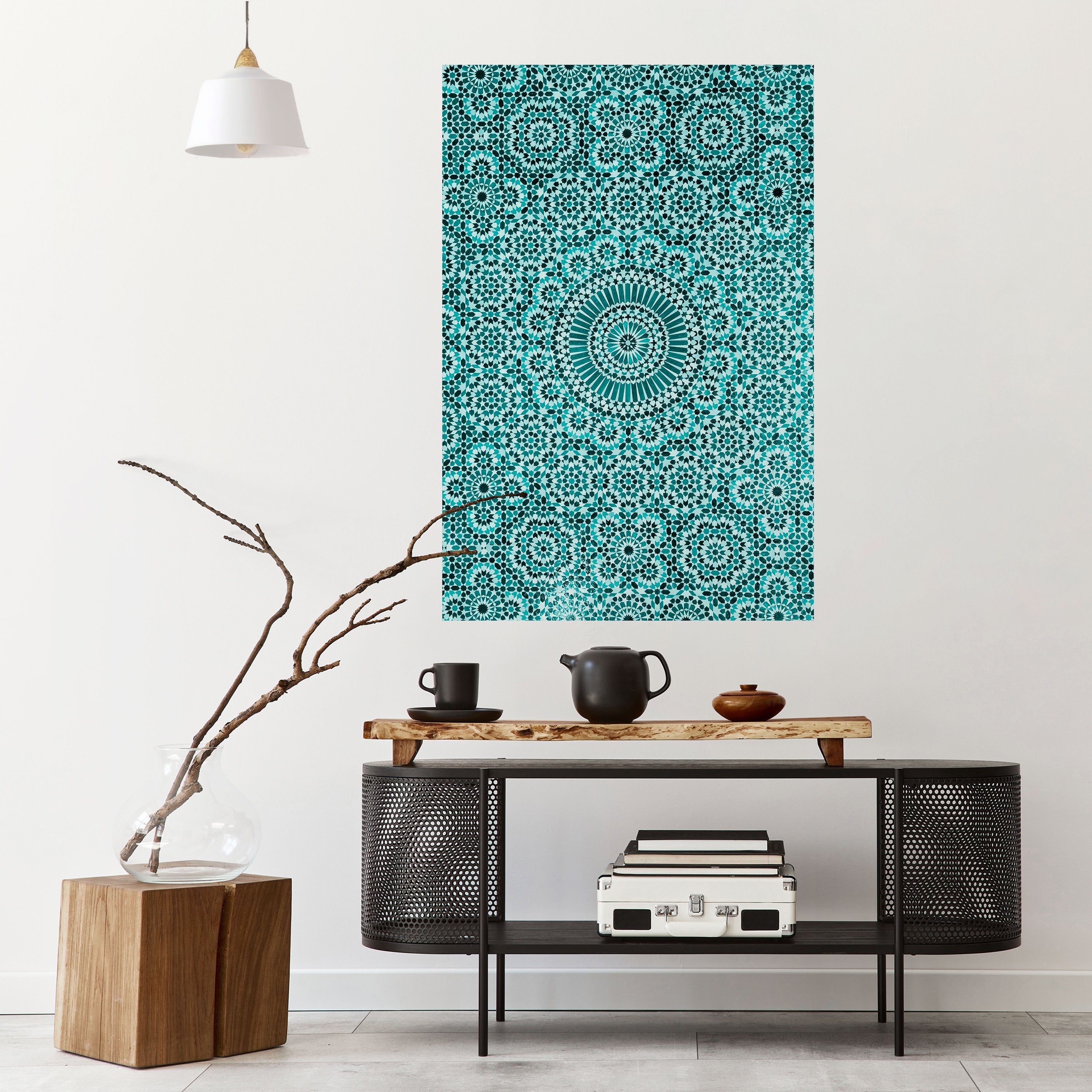 MOROCCAN TURQUOISE Poster Vertical Autocolante