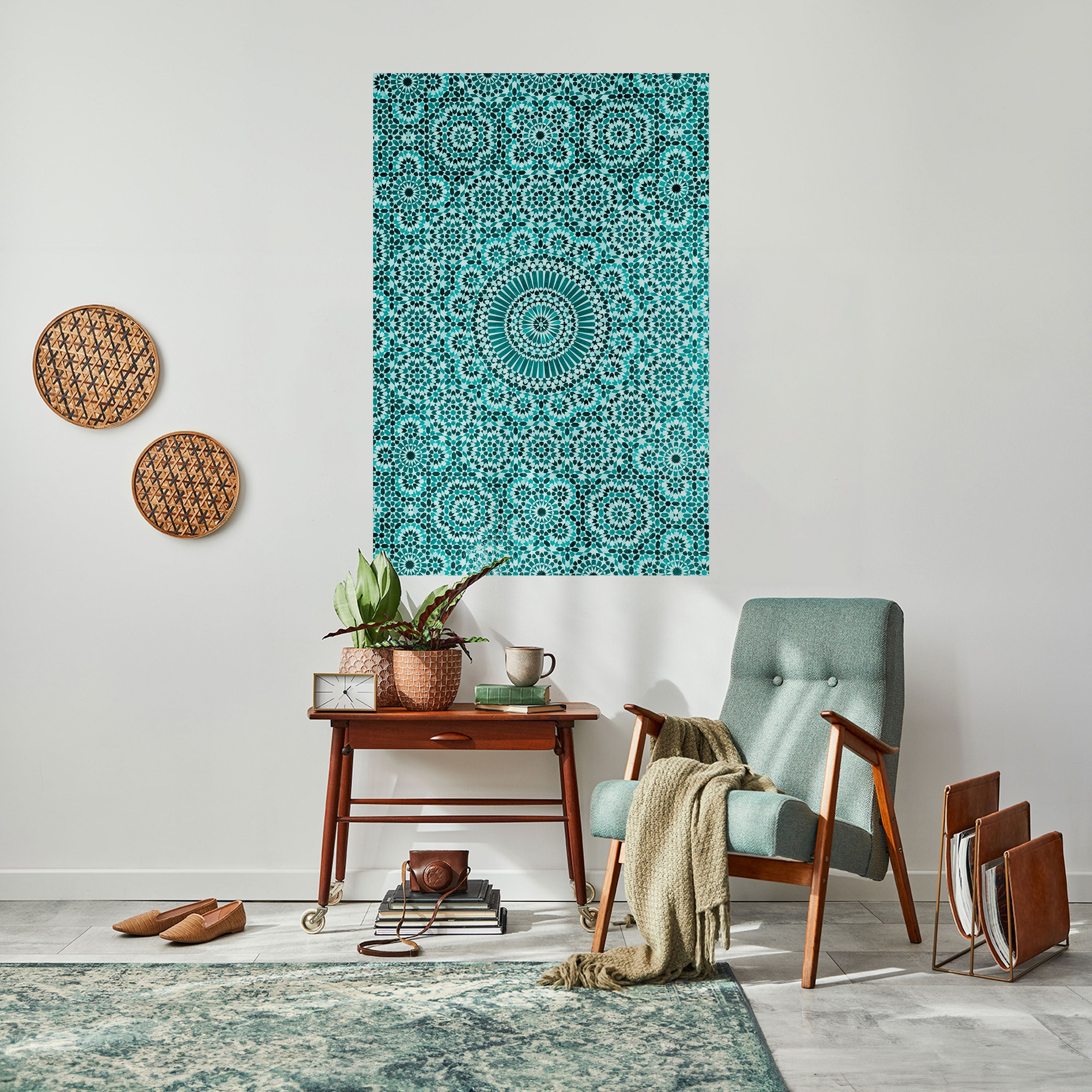 MOROCCAN TURQUOISE Poster Vertical Autocolante