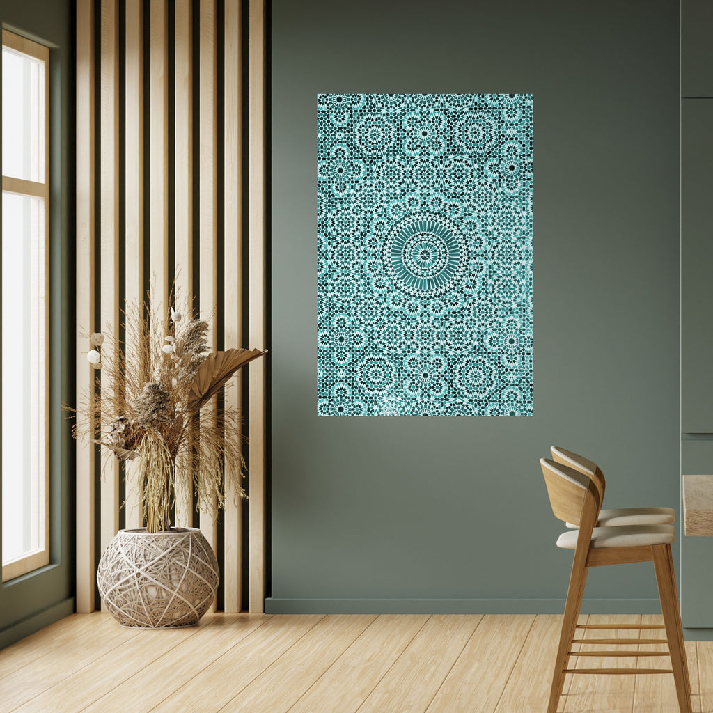 MOROCCAN TURQUOISE Peel and Stick Vertical Poster