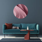 THINKING PINK Round Wall Art