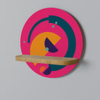 VIVID VISIONARY Prateleira Redonda Decorativa em Efeito Carvalho