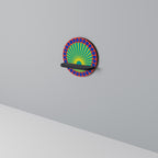 SHIMMER SPECTRUM Prateleira Redonda Decorativa em Acabamento Preto