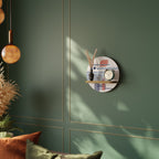 VIBRANT VERSE Prateleira Redonda Decorativa em Efeito Carvalho