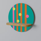 SOMEWHERE IN BETWEEN Prateleira Redonda Decorativa em Efeito Carvalho