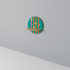 SOMEWHERE IN BETWEEN Prateleira Redonda Decorativa em Efeito Carvalho