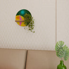 RADIANT RAY Prateleira Redonda Decorativa em Efeito Carvalho