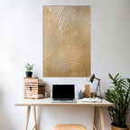 GOLDEN WAVES UNFOLD Peel and Stick Vertical Poster