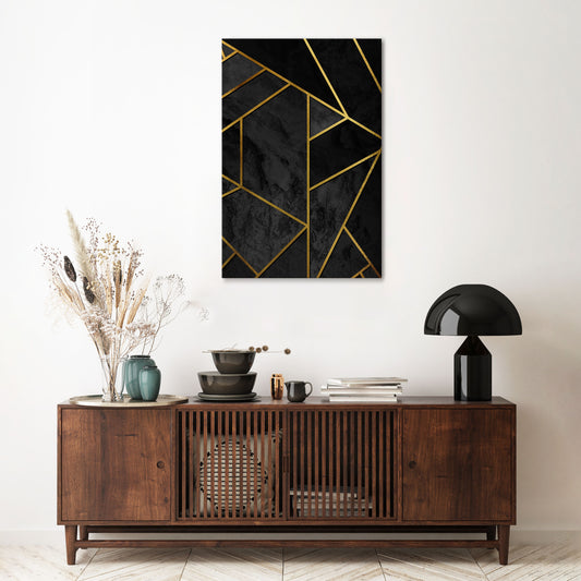 GLINTING GEOMETRIC DREAMS Vertical Canvas Print