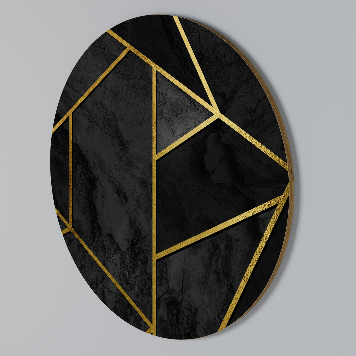 GLINTING GEOMETRIC DREAMS Arte de Parede Redonda