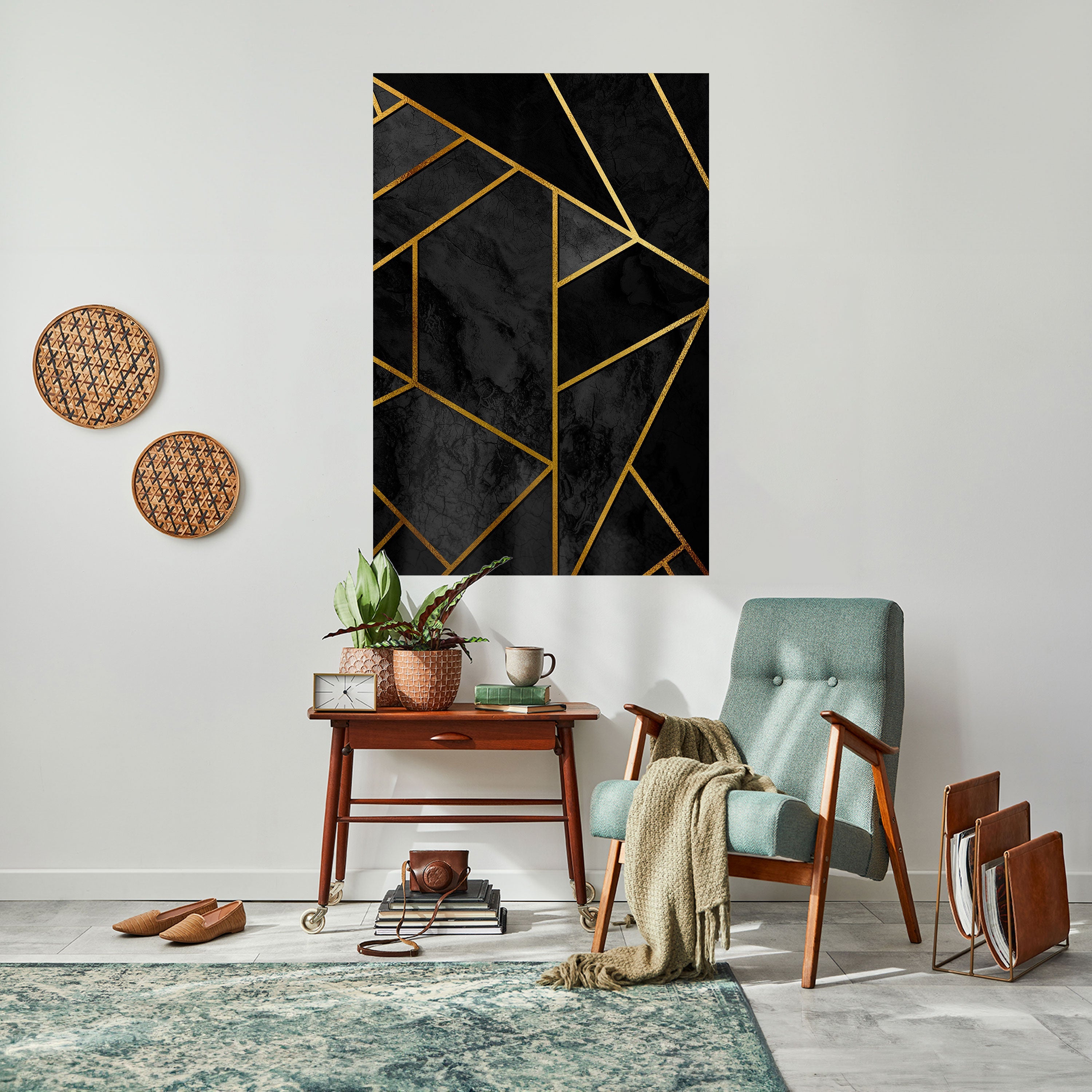 GLINTING GEOMETRIC DREAMS Peel and Stick Vertical Poster