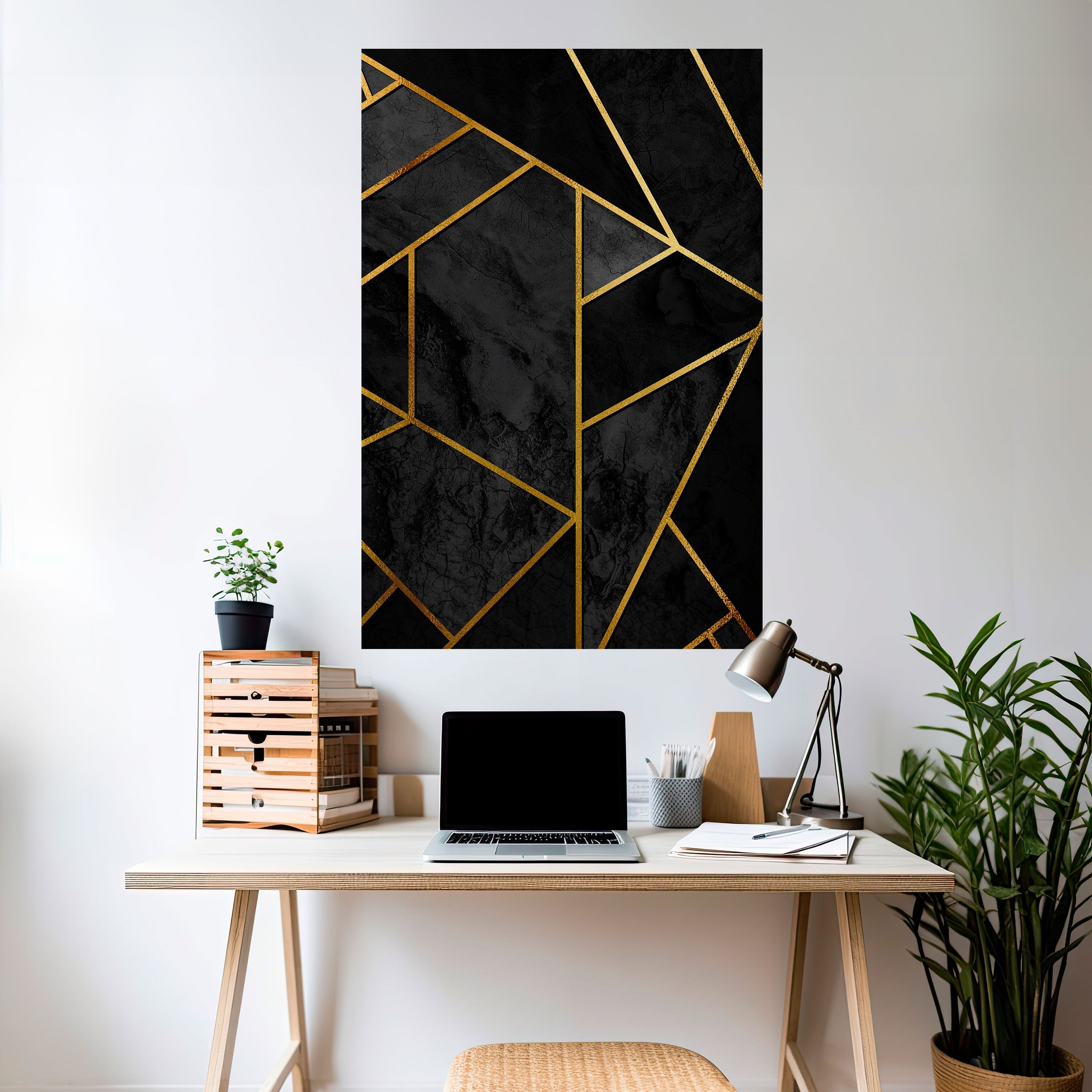 GLINTING GEOMETRIC DREAMS Peel and Stick Vertical Poster