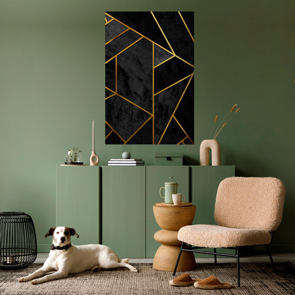 GLINTING GEOMETRIC DREAMS Peel and Stick Vertical Poster