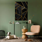 GLINTING GEOMETRIC DREAMS Peel and Stick Vertical Poster