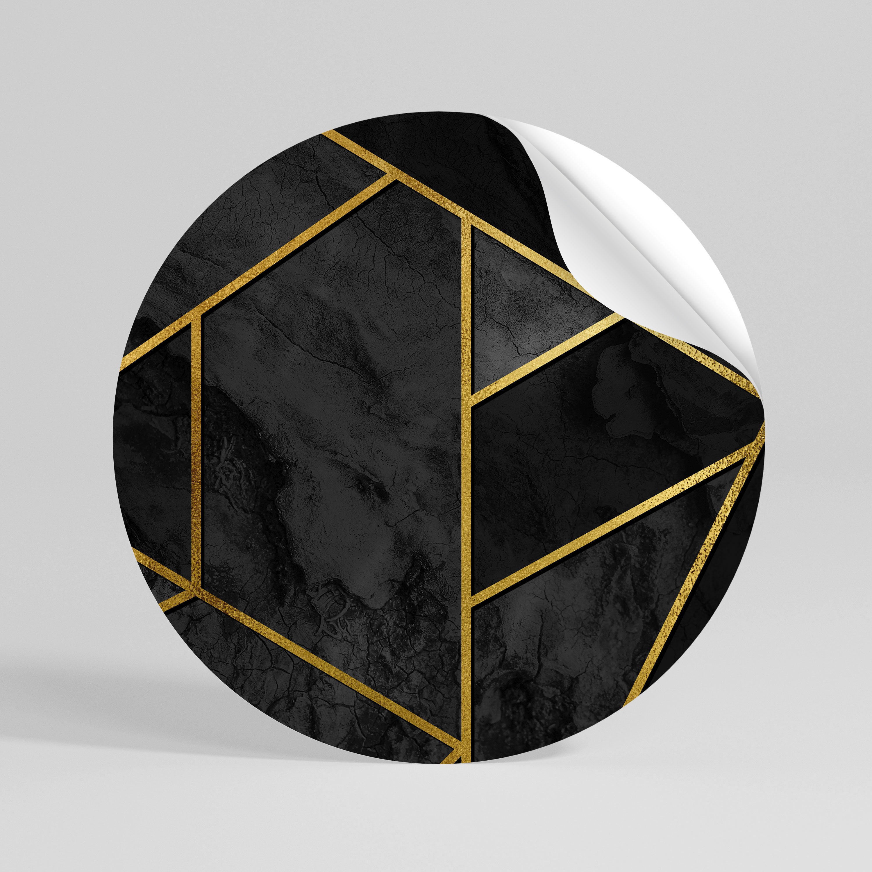 GLINTING GEOMETRIC DREAMS Autocolante Redondo Removível