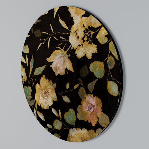 MODEST FLORAL Arte de Parede Redonda