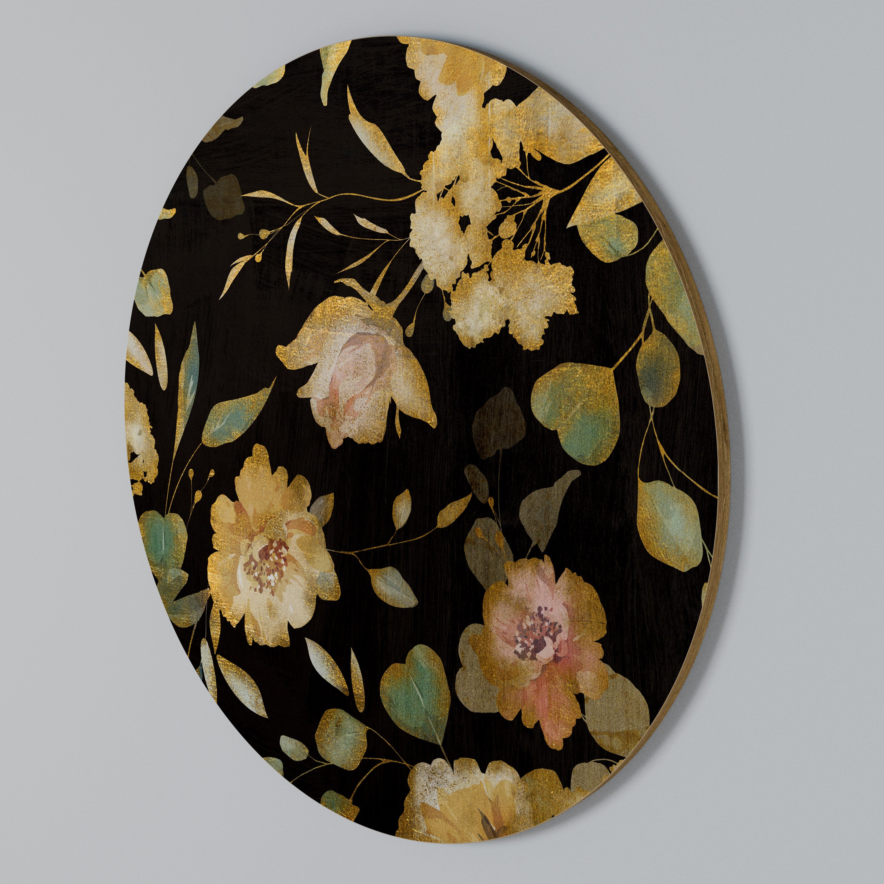 MODEST FLORAL Round Wall Art