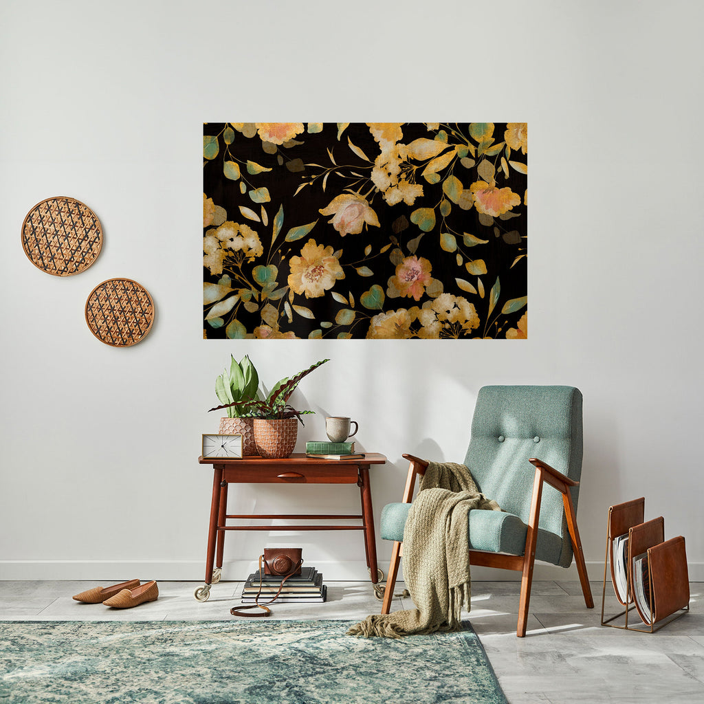 MODEST FLORAL Peel and Stick Horizontal Poster