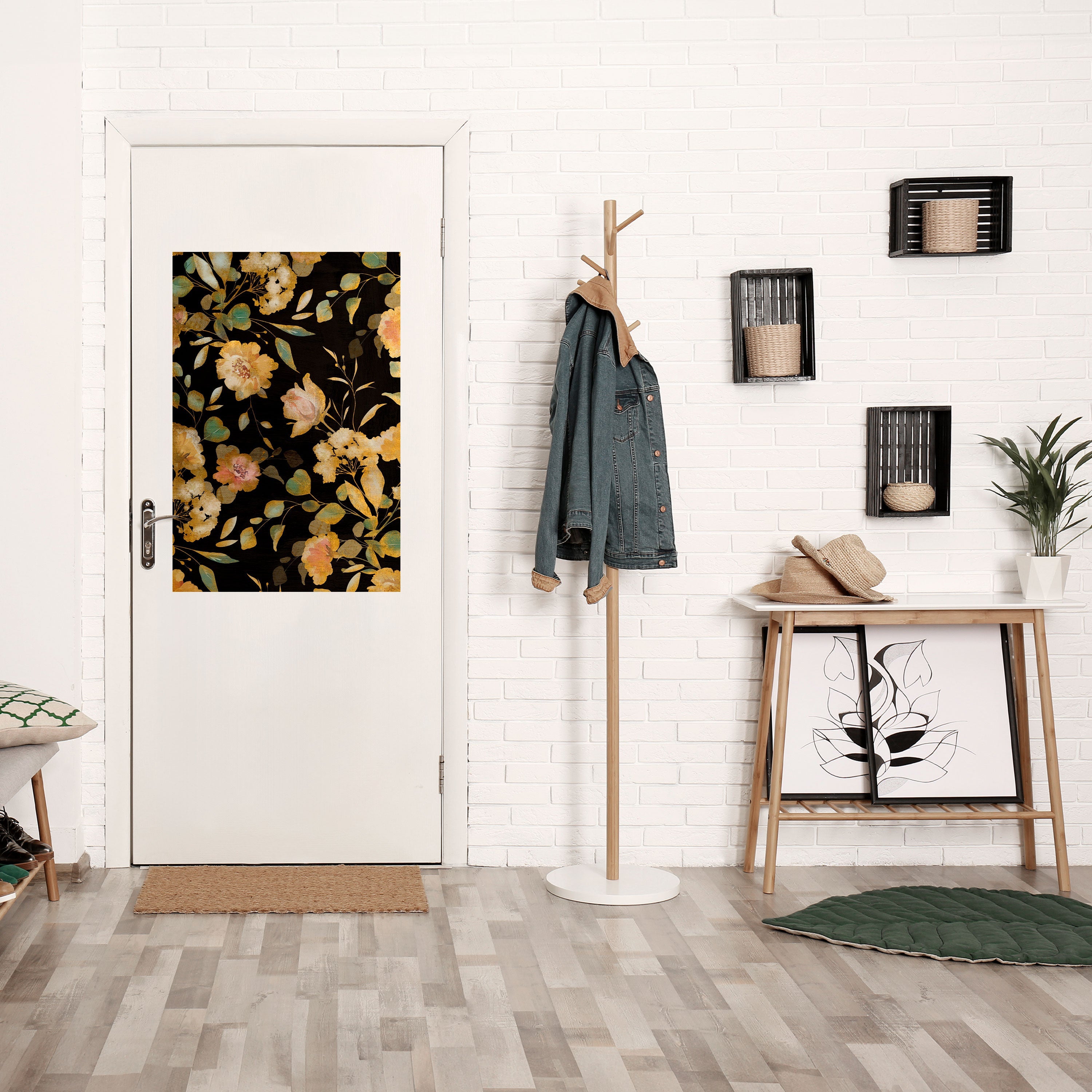 MODEST FLORAL Poster Vertical Autocolante