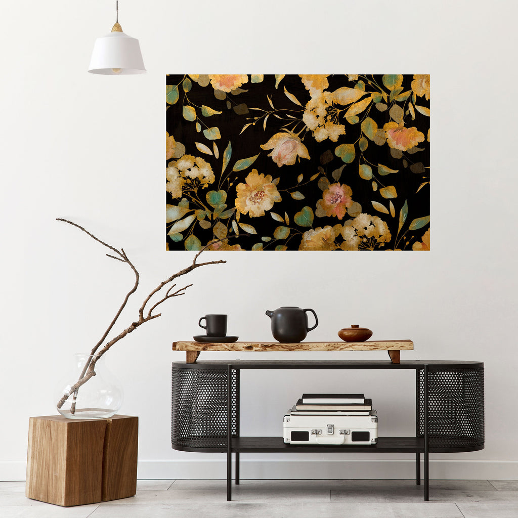 MODEST FLORAL Peel and Stick Horizontal Poster