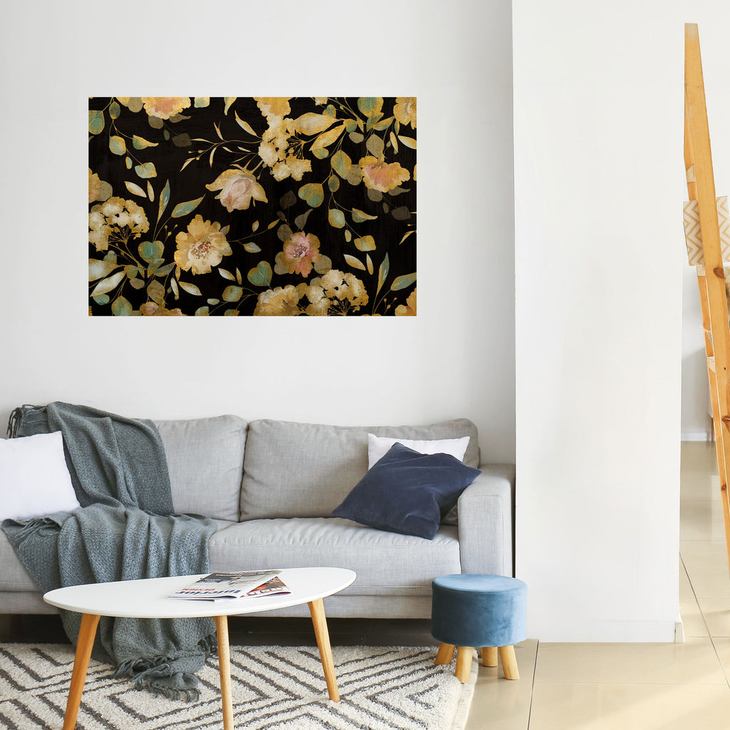 MODEST FLORAL Peel and Stick Horizontal Poster