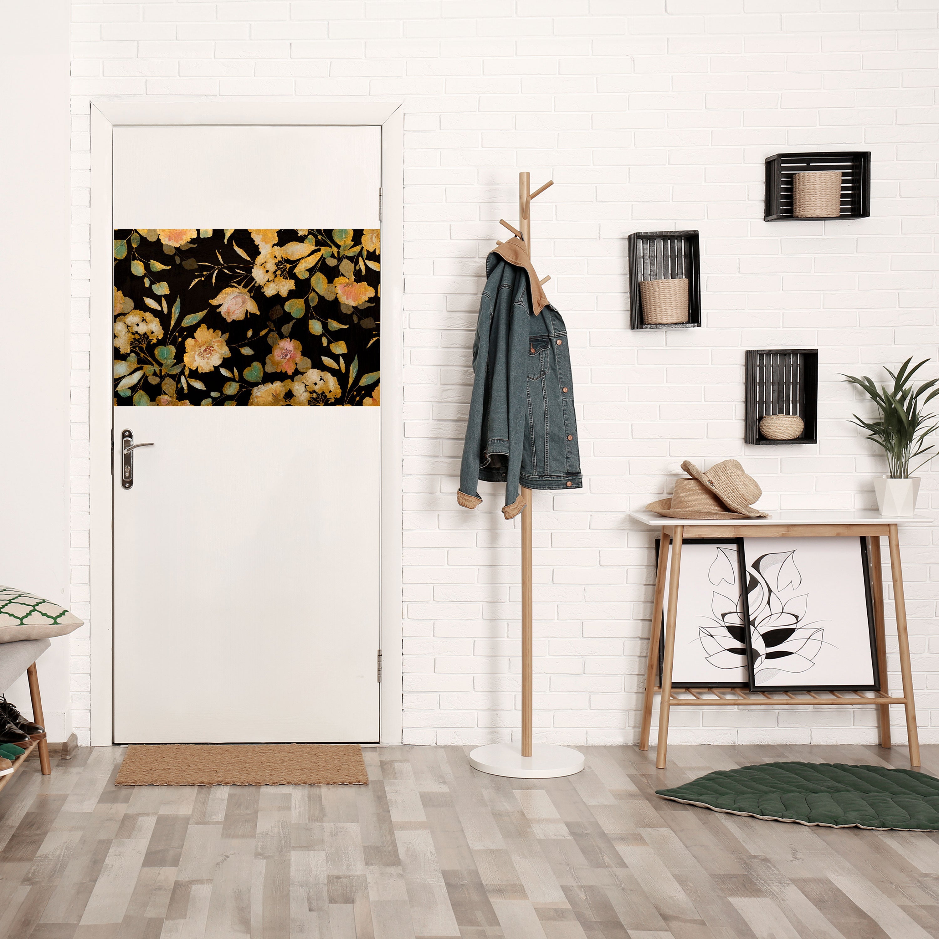 MODEST FLORAL Peel and Stick Horizontal Poster