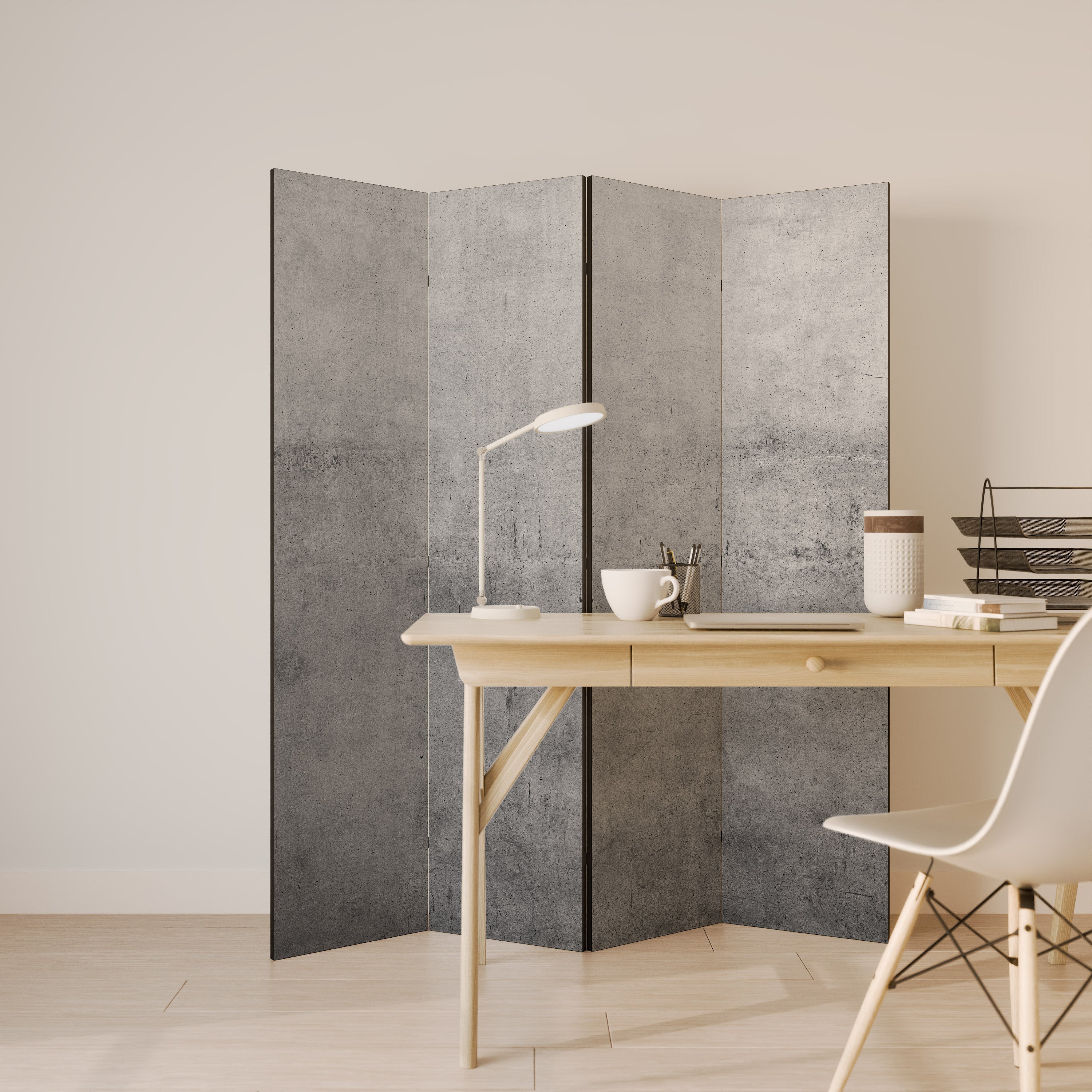 SUBTLE SHADOWS DISPLAY Biombo Decorativo de 4 Painéis