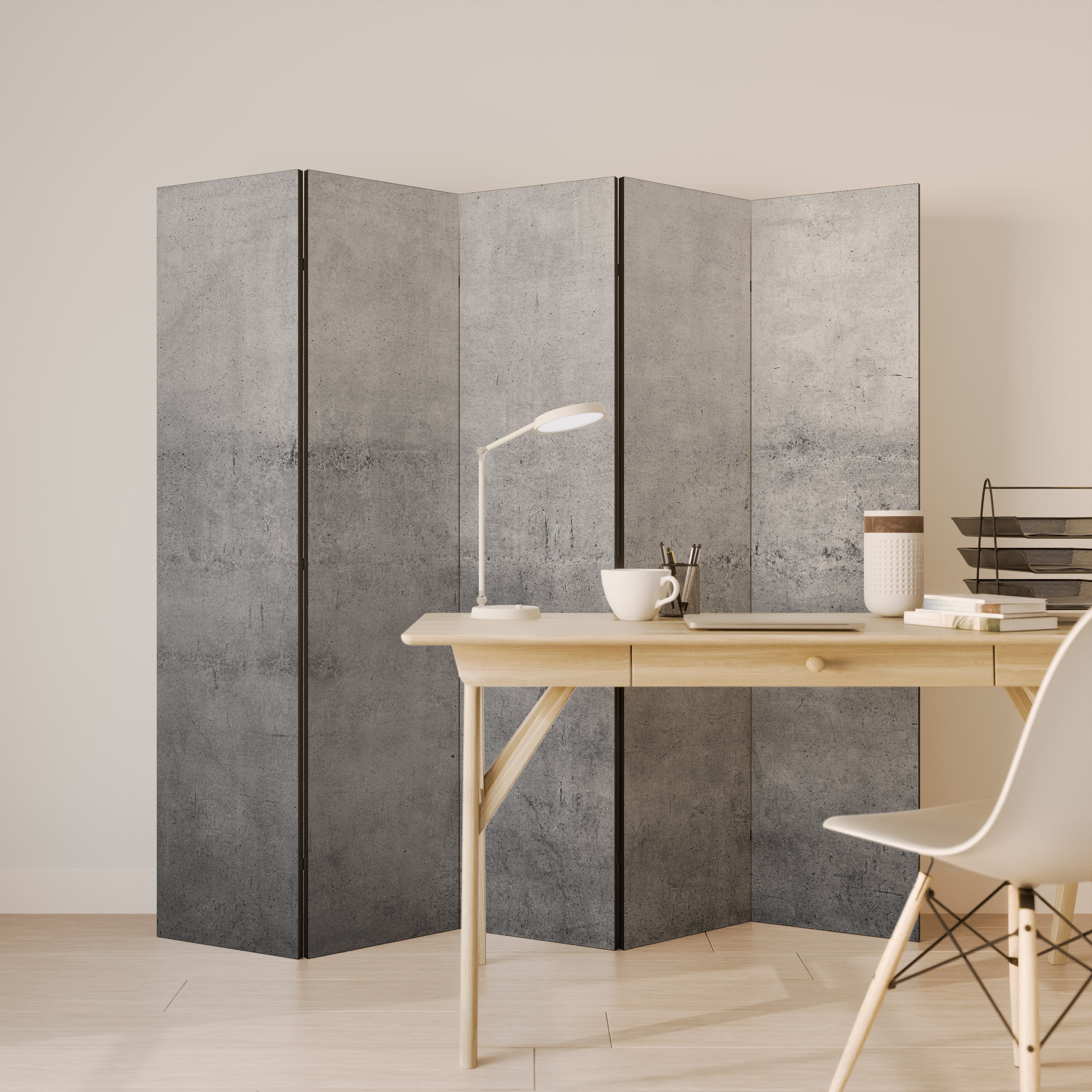SUBTLE SHADOWS DISPLAY 5-Panel Room Divider