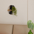 MARBLE OF TOMMORROW Prateleira Oval Decorativa em Efeito Carvalho