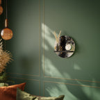 MARBLE OF TOMMORROW Round Art Shelf In Black Finish